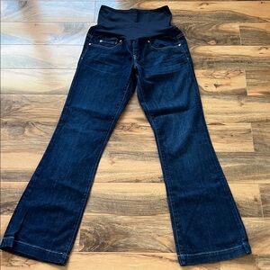 Gap Maternity Long & Lean Dark Wash Jeans Womens Size 6 Long